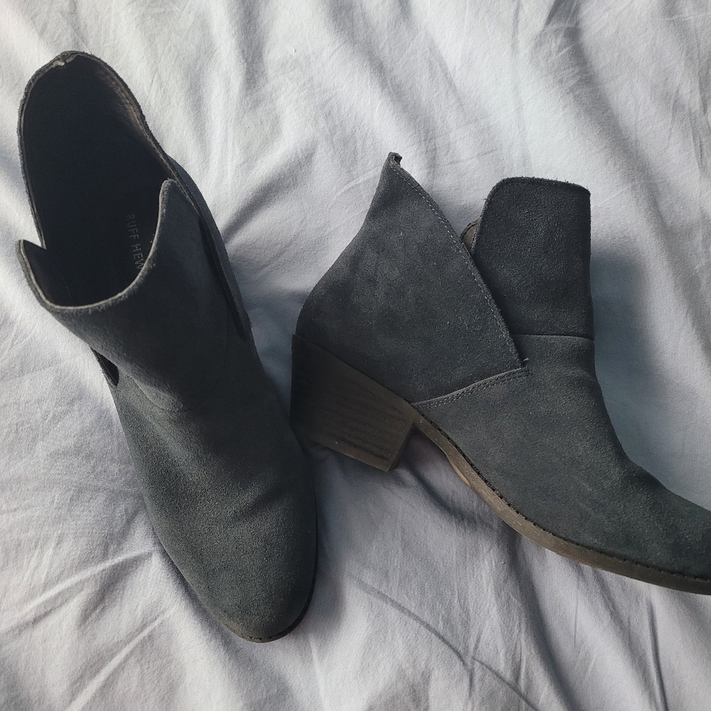 Ruff Hewn Navy suede ankle boots